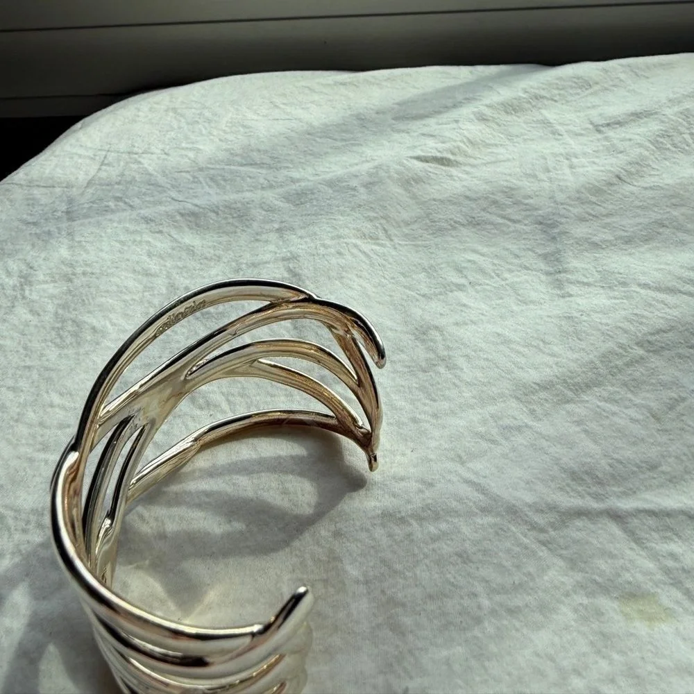 Stella‎ & Dot Odette Fitted Silver Cuff Bracelet